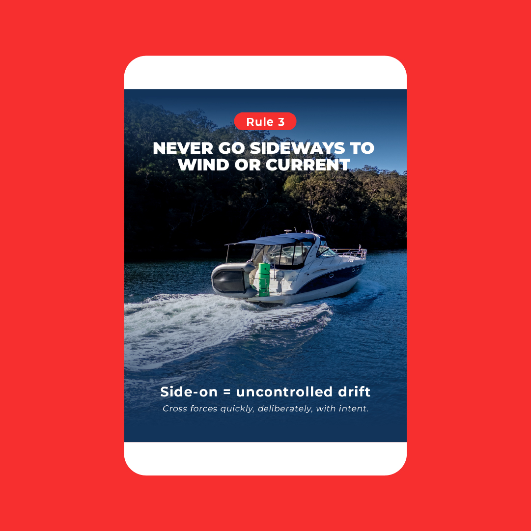 Boat Wise educational social tile, docking guide