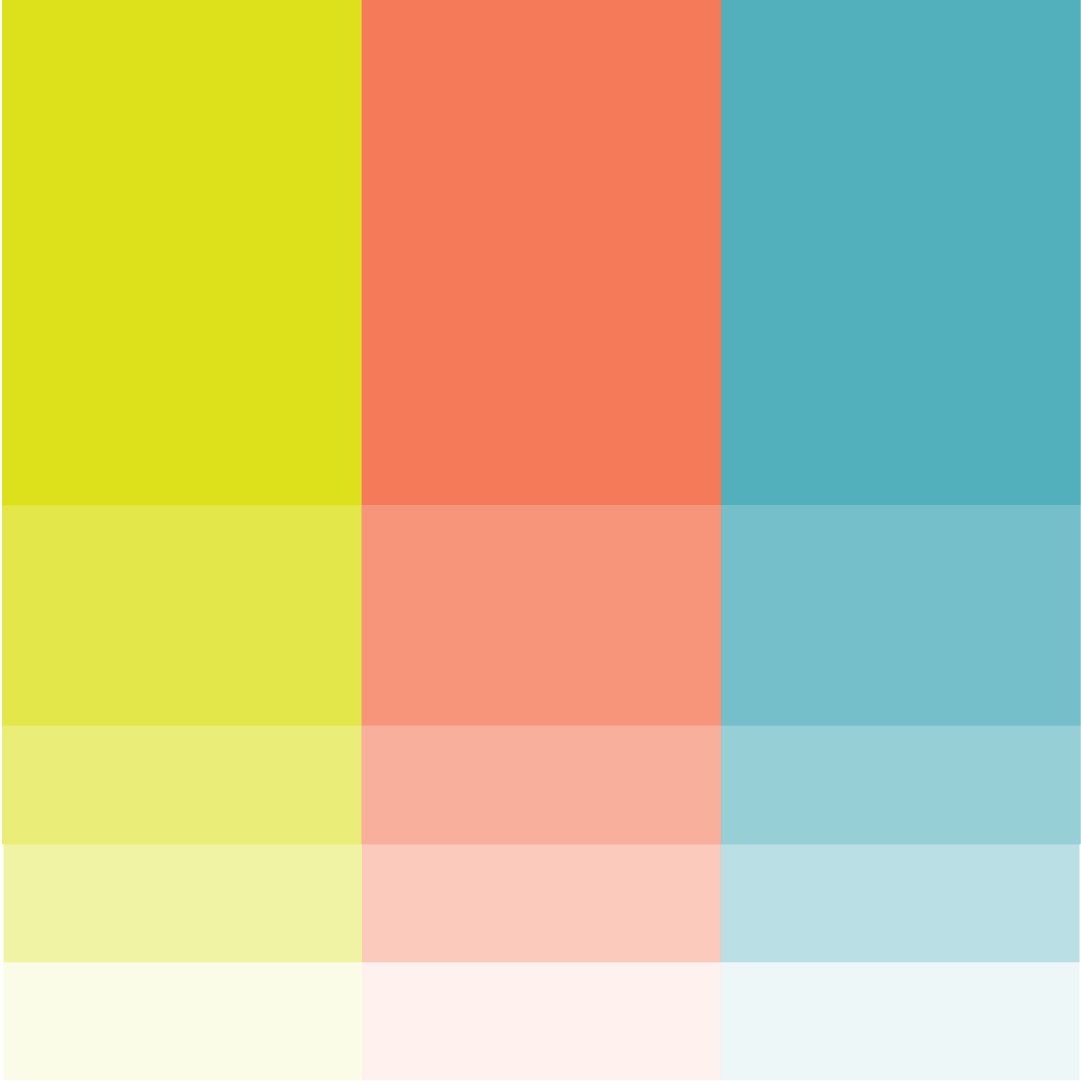 Summit + Shore colour palette